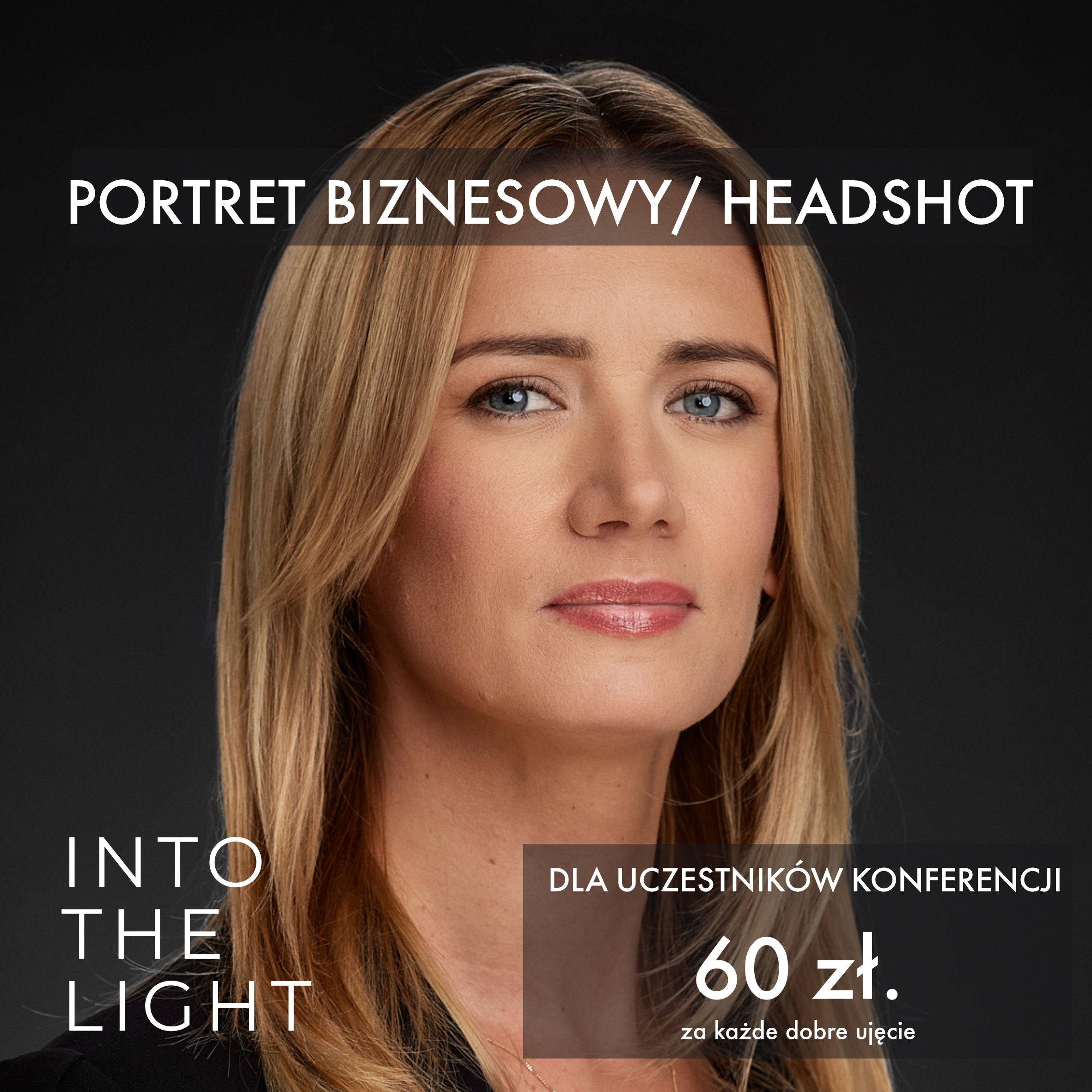 Portret biznesowy kobiety, sesja Into the Light